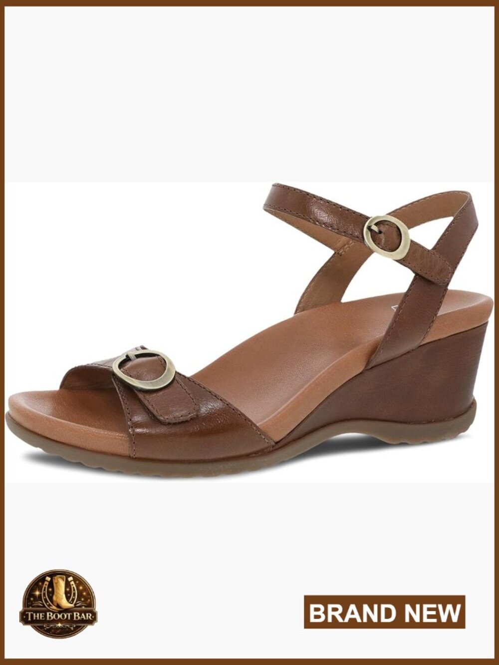 Wedge Sandals - Cushioned Footbed, Adjustable Strap, Lightweight Rubber Sole